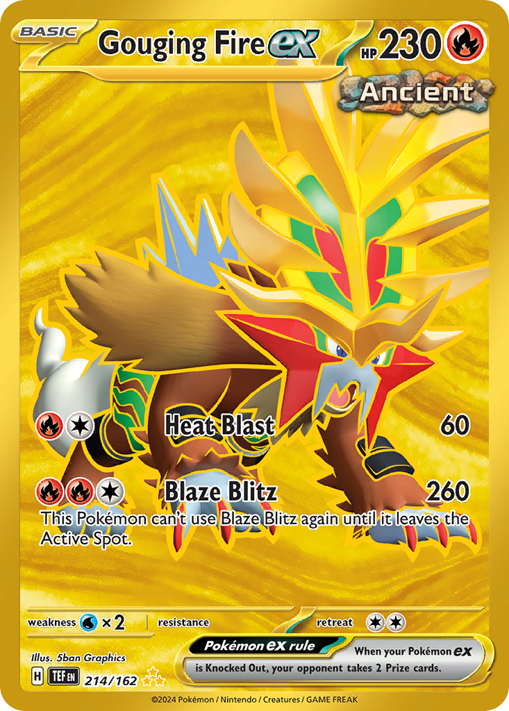 Gouging Fire ex - Temporal Forces - #214 - Pokemon TCG card