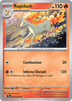 Rapidash #27 Rapidash - Temporal Forces - #27 - Pokemon TCG card