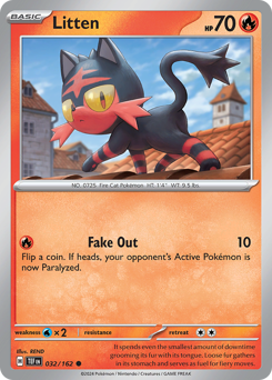 Litten - Temporal Forces - #32 - Pokemon TCG card