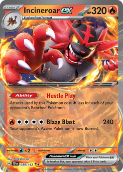 Incineroar ex #34 Incineroar ex - Temporal Forces - #34 - Pokemon TCG card