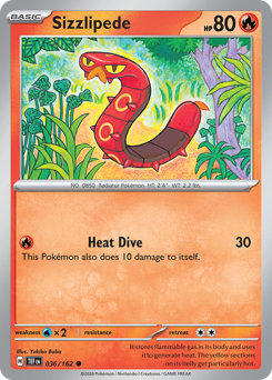 Sizzlipede #36 Sizzlipede - Temporal Forces - #36 - Pokemon TCG card