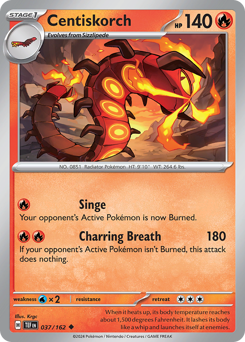Centiskorch - Temporal Forces - #37 - Pokemon TCG card