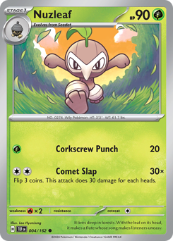Nuzleaf #4 Nuzleaf - Temporal Forces - #4 - Pokemon TCG card
