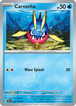 Carvanha - Temporal Forces - #42 - Pokemon TCG card
