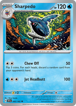 Sharpedo #43 Sharpedo - Temporal Forces - #43 - Pokemon TCG card