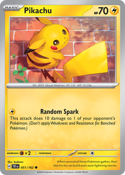 Pikachu #51 Pikachu - Temporal Forces - #51 - Pokemon TCG card