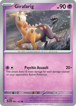 Girafarig #66 Girafarig - Temporal Forces - #66 - Pokemon TCG card