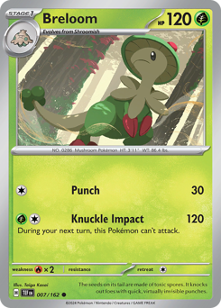 Breloom - Temporal Forces - #7 - Pokemon TCG card