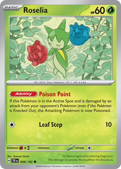 Roselia #8 Roselia - Temporal Forces - #8 - Pokemon TCG card