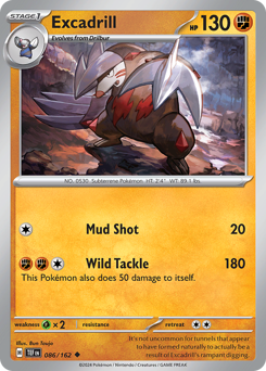 Excadrill #86 Excadrill - Temporal Forces - #86 - Pokemon TCG card