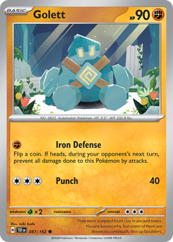 Golett #87 Golett - Temporal Forces - #87 - Pokemon TCG card