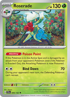 Roserade #9 Roserade - Temporal Forces - #9 - Pokemon TCG card