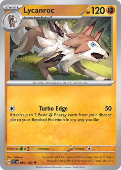 Lycanroc #90 Lycanroc - Temporal Forces - #90 - Pokemon TCG card