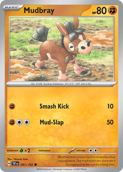 Mudbray - Temporal Forces - #91 - Pokemon TCG card