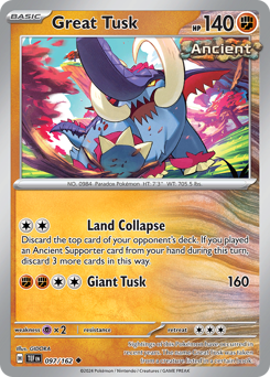 Great Tusk #97 Great Tusk - Temporal Forces - #97 - Pokemon TCG card