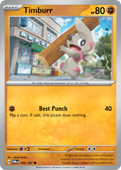 Timburr - Twilight Masquerade - #103 - Pokemon TCG card