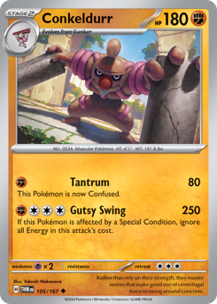 Conkeldurr #105 Conkeldurr - Twilight Masquerade - #105 - Pokemon TCG card