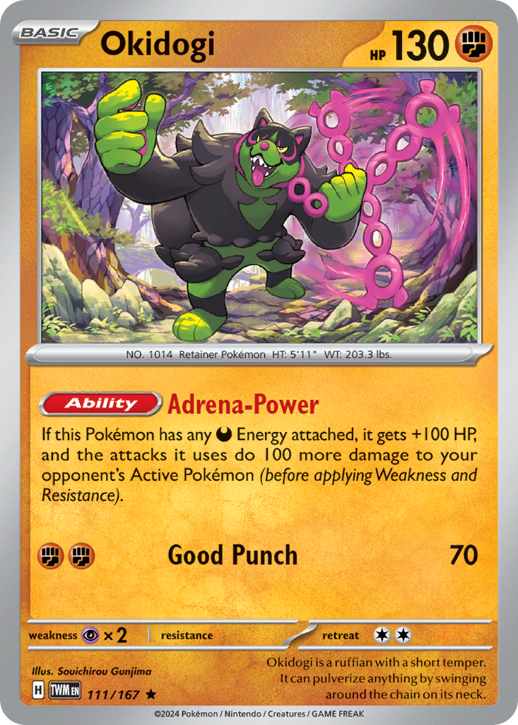 Okidogi - Twilight Masquerade - #111 - Pokemon TCG card