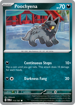 Poochyena #113 Poochyena - Twilight Masquerade - #113 - Pokemon TCG card