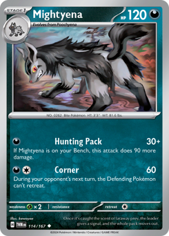 Mightyena #114 Mightyena - Twilight Masquerade - #114 - Pokemon TCG card