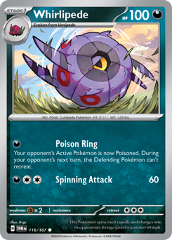 Whirlipede - Twilight Masquerade - #116 - Pokemon TCG card