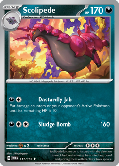 Scolipede - Twilight Masquerade - #117 - Pokemon TCG card
