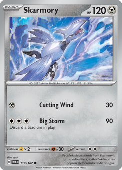 Skarmory - Twilight Masquerade - #119 - Pokemon TCG card