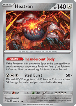Heatran #123 Heatran - Twilight Masquerade - #123 - Pokemon TCG card