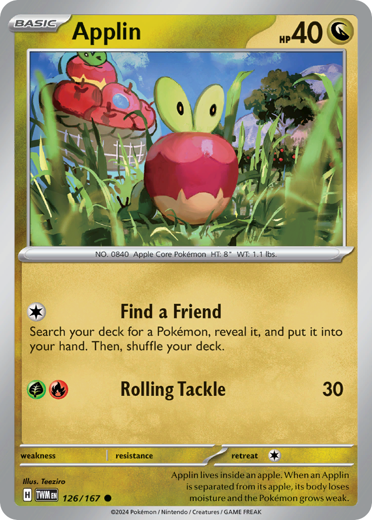 Applin - Twilight Masquerade - #126 - Pokemon TCG card