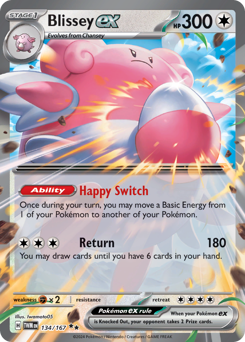 Blissey ex - Twilight Masquerade - #134 - Pokemon TCG card