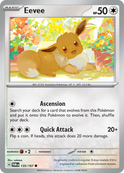 Eevee - Twilight Masquerade - #135 - Pokemon TCG card