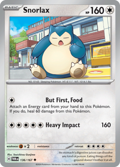 Snorlax - Twilight Masquerade - #136 - Pokemon TCG card