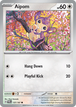 Aipom - Twilight Masquerade - #137 - Pokemon TCG card