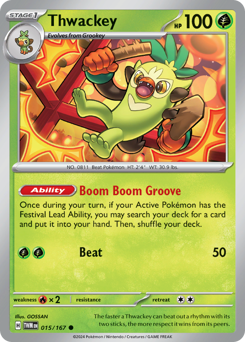 Thwackey - Twilight Masquerade - #15 - Pokemon TCG card