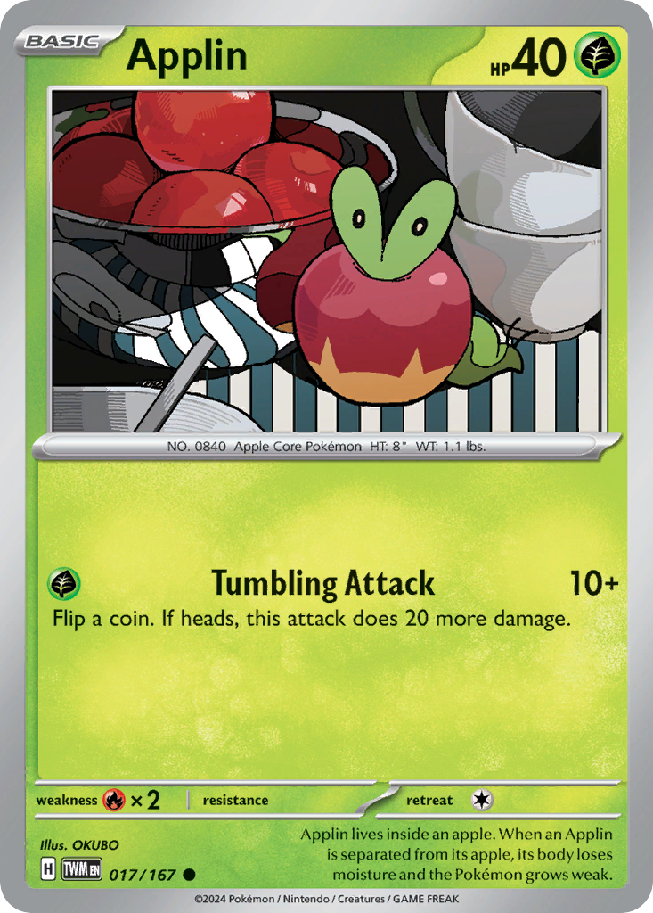 Applin - Twilight Masquerade - #17 - Pokemon TCG card
