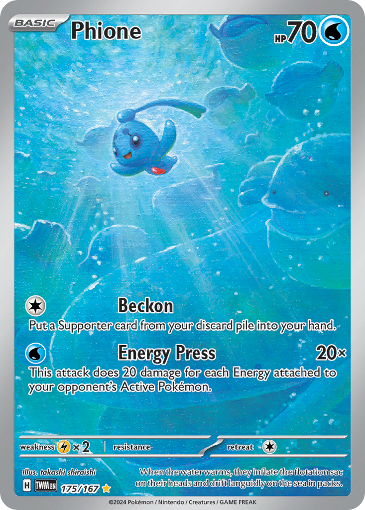 Phione - Twilight Masquerade - #175 - Pokemon TCG card