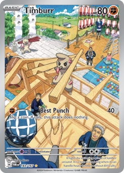 Timburr #183 Timburr - Twilight Masquerade - #183 - Pokemon TCG card