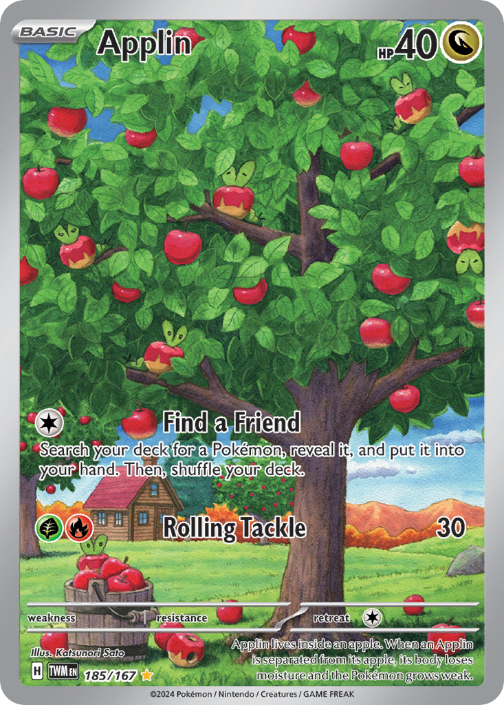 Applin - Twilight Masquerade - #185 - Pokemon TCG card