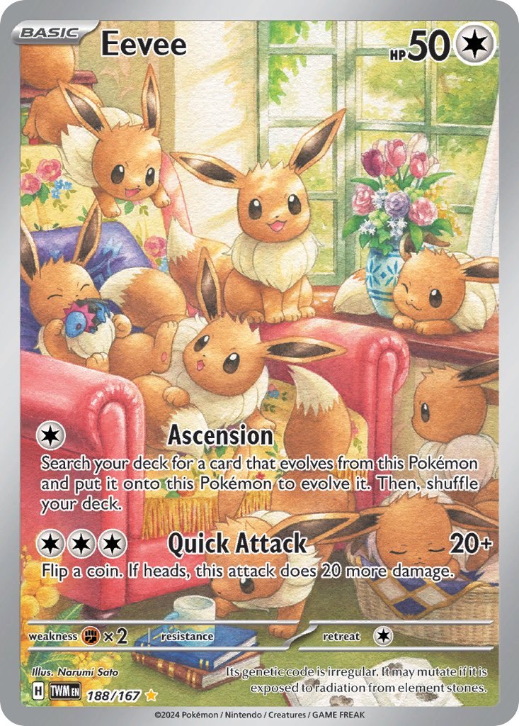 Eevee - Twilight Masquerade - #188 - Pokemon TCG card