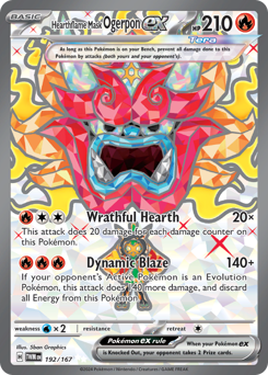 Hearthflame Mask Ogerpon ex #192 Hearthflame Mask Ogerpon ex - Twilight Masquerade - #192 - Pokemon TCG card