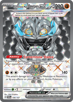 Cornerstone Mask Ogerpon ex #199 Cornerstone Mask Ogerpon ex - Twilight Masquerade - #199 - Pokemon TCG card