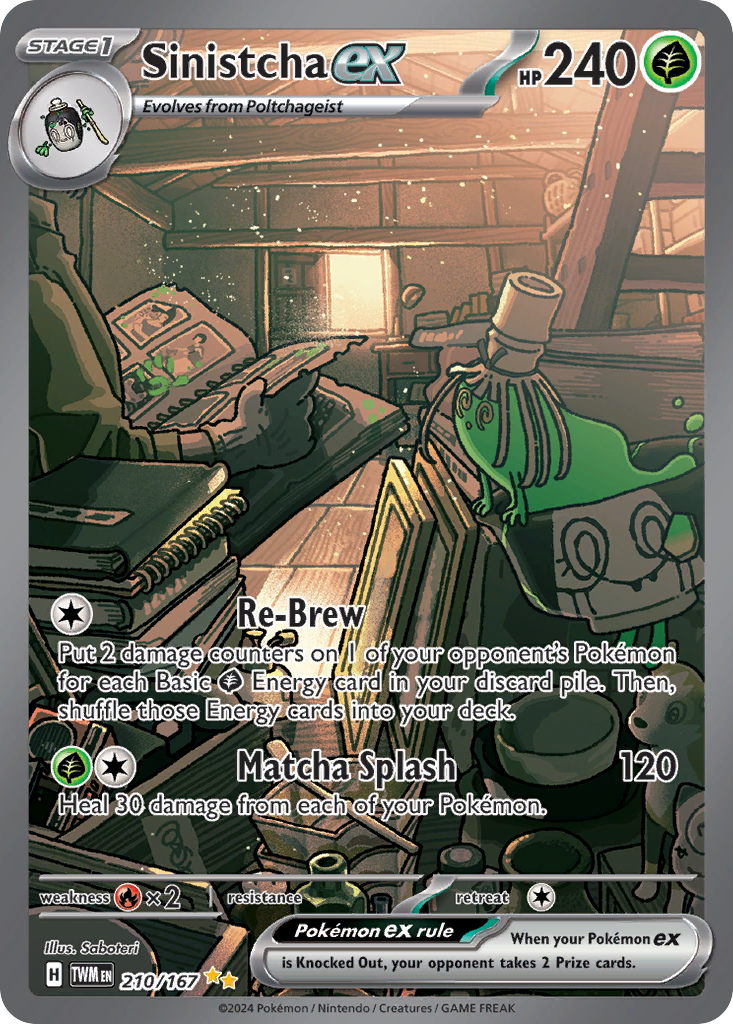 Sinistcha ex - Twilight Masquerade - #210 - Pokemon TCG card
