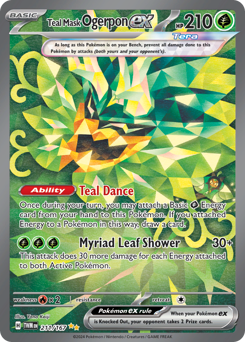 Teal Mask Ogerpon ex #211 Teal Mask Ogerpon ex - Twilight Masquerade - #211 - Pokemon TCG card
