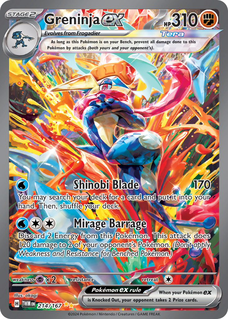 Greninja ex - Twilight Masquerade - #214 - Pokemon TCG card