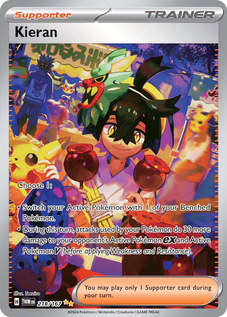 Kieran - Twilight Masquerade - #218 - Pokemon TCG card