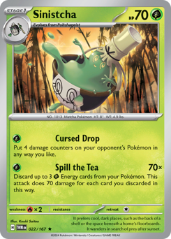 Sinistcha #22 Sinistcha - Twilight Masquerade - #22 - Pokemon TCG card