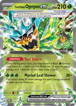 Teal Mask Ogerpon ex #25 Teal Mask Ogerpon ex - Twilight Masquerade - #25 - Pokemon TCG card