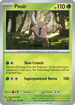 Pinsir #3 Pinsir - Twilight Masquerade - #3 - Pokemon TCG card