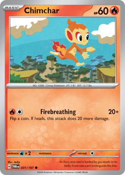 Chimchar #31 Chimchar - Twilight Masquerade - #31 - Pokemon TCG card
