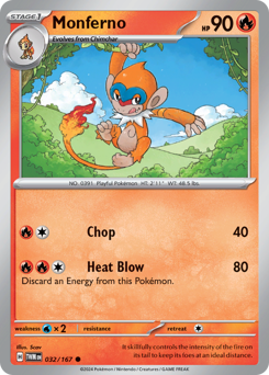 Monferno #32 Monferno - Twilight Masquerade - #32 - Pokemon TCG card